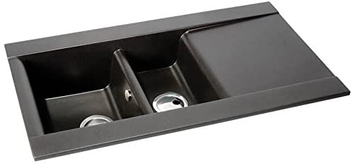 Abode Aspekt 1.5 Bowl BLACK Granite Sink - AW3002
