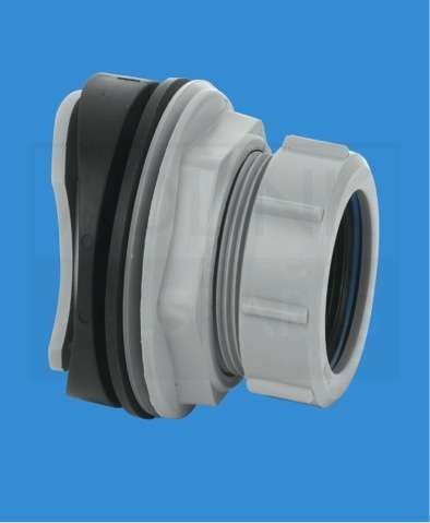 McALPINE 1̴_" Mechanical Soil and Rainwater Pipe Boss Connector (Grey) BOSSCONN1.25GR