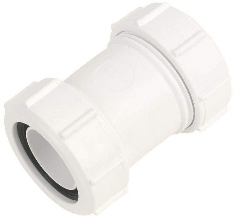 McAlpine S28M 11/4 inch Multifit Straight Connector, White