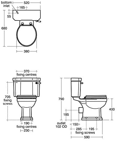 Ideal Standard U470901 Waverley Classic Close Coupled Cistern