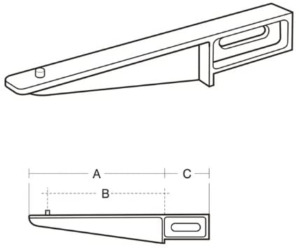 Armitage Shanks S922167 NA 355 mm Basin Bracket Built-In Pair, Shower