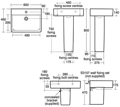 Ideal Standard Concept Cube 500mm 1TH Basin E788101