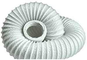 Manrose 100mm X 3m Circular Flexible PVC Hose Ducting Lightweight White 1020