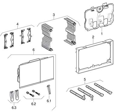 Geberit Sigma 60í«ÌÎ_Actuator Plate, Brushed Chrome, 115.640. GH. 1