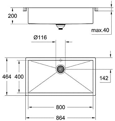 GROHE 31580SD0 | K700 Sink 1.0 bowl | Stainless Steel