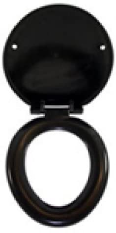 Celmac STA11BL Tamar Value Plastic Seat and Cover, Plastic Hinge, Black