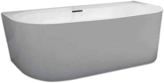 Synergy Balta 1800mm Modern Curved Back to Wall Bath