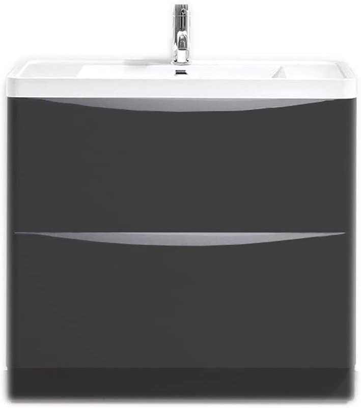 Synergy Kiev 900mm Grey Matt Large Vanity Unit