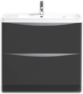 Synergy Kiev 900mm Grey Matt Large Vanity Unit SY-KIE06