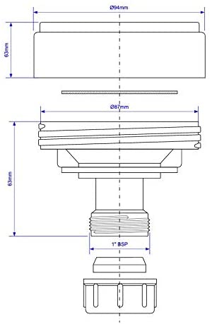 McAlpine ̴_" Screened Tank Breather/Filter R32