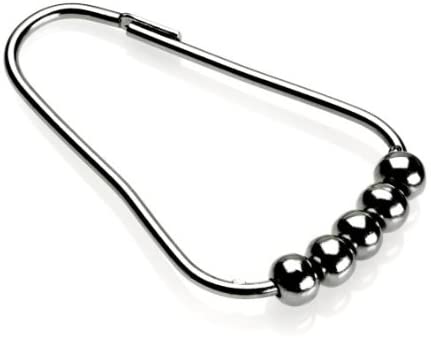 Croydex Chrome Bead Shower Curtain Rings