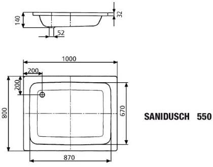 Shower Tray Sanidusch No. 550
