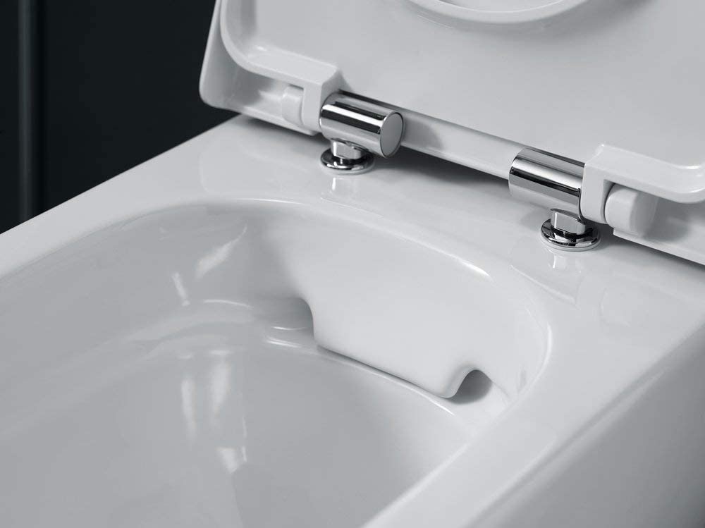 Geberit Smyle Slim WC seat with lid, wrap-over, antibacterial, white - 500.238.01.1