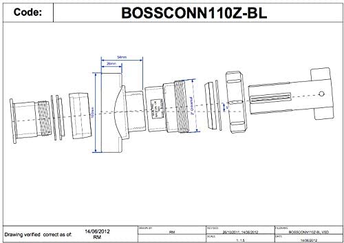 Mechanical Soil Pipe Boss Connector 2&quot; Black