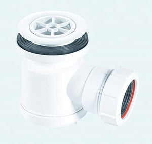 McAlpine STW3-R 11/2 inch x 19mm Water Seal Shower Trap with Universal Outlet, White