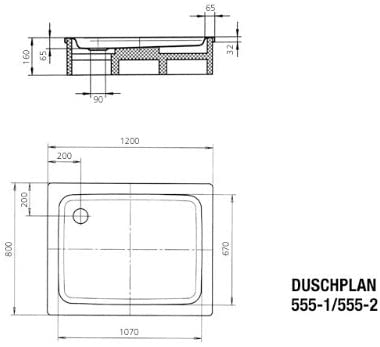 Kaldewei Ambience duschplan 555åʉÛÒåÊ1åÊSteel Shower TrayåʉÛÒåÊ800åÊx 1200åÊx 65åÊmm Alpinweiss