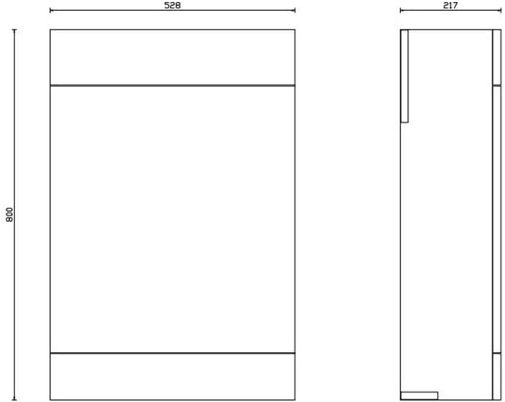 Arley Venice White Gloss Back to Wall Unit