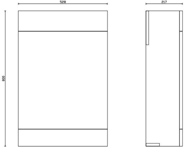 Arley Venice White Gloss Back to Wall Unit