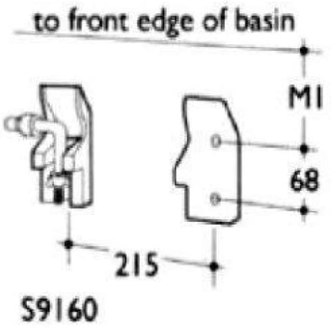 Armitage Shanks S916067 NA Portman Aluminium Alloy Hangers, Brackets