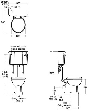 Ideal Standard U470301 Waverley Classic High & Low Level WC Pan