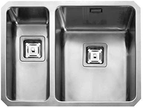 Rangemaster QUB3418L/ Quad Undermount Sink, Stainless Steel