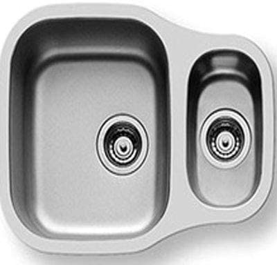 Pyramis Dione 590 x 460mm Large Left Hand Bowl Sink with Waste & Kit