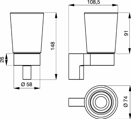 Ideal Standard Connect N1380AA Coat Hanger for Wall Chrome