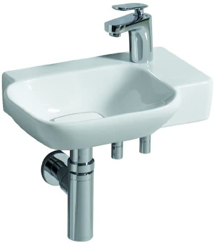 Keramag Handwaschbecken myDay ohne Überlauf 400x105x280mm HL re KeraTect weiß(alpin)