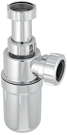 McAlpine C10AR-CP Chrome Plated Plastic Resealing Adjustable Inlet Bottle Trap-1.25 inch