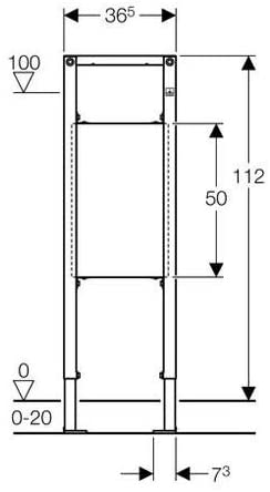 Geberit 111.790.00.1 NA Duofix Frame for Support Handles, Shower and