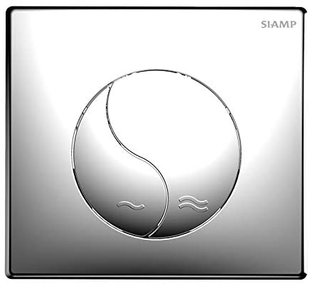 Siamp 31185316 Yin Yang Bright Chrome Flush Plate
