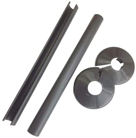 x2 Talon Snappit Radiator Pipe Covers & Collars - 15mm Anthracite Grey