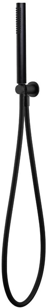 Synergy Round Black Hand Shower Wall Bracket with Outlet Kit