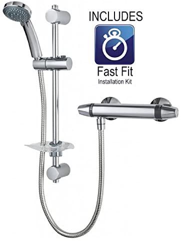 Triton UNEXTHBM Club Handle Unichrome EXE Bar Mixer Shower + Fast Fit Kit