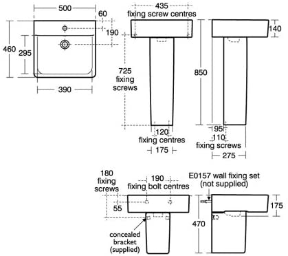 Ideal Standard Concept Cube 500mm 1TH Basin E788101