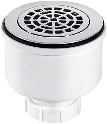 McAlpine 2" 90mm Vertical Shower Trap - CP Brass-Petal ST90CPB-P-V