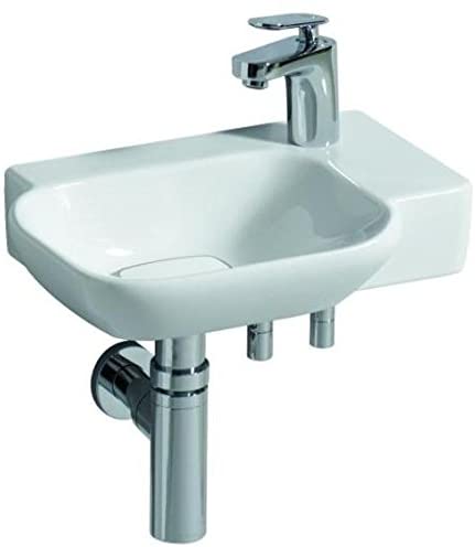 Keramag Handwaschbecken myDay ohne Überlauf 400x105x280mm HL re KeraTect weiß(alpin)