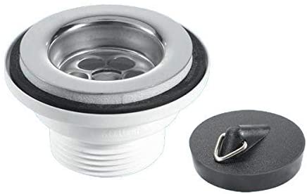 McAlpine 1̴_" 60mm Centre Pin Basin Waste with Plug BSW1P