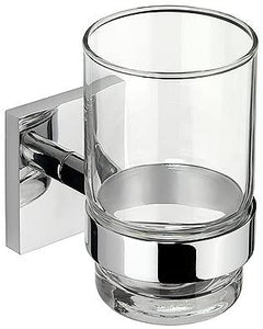 Croydex QM441841 Chrome Chester Flexi-Fix Tumbler and Holder, Wall