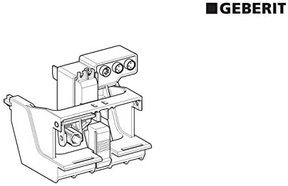 Geberit WC dual flush IR button control with electronic flush actuation, mains operation, 115.858.00.1