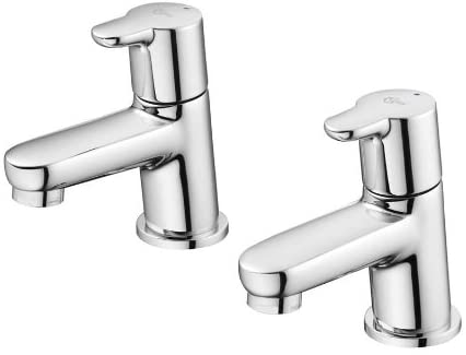 Ideal Standard B9925AA Chrome Concept Blue Double Handle Pillar Taps,