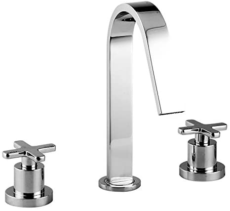 Abode Serenitie Deck Mounted 3 Hole Basin Mixer with Clicker Waste - AB1069