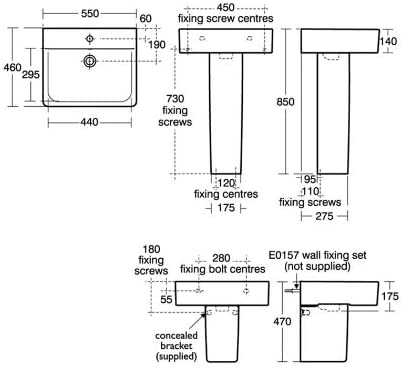 Ideal Standard Concept Cube 500mm 1TH Basin E788101