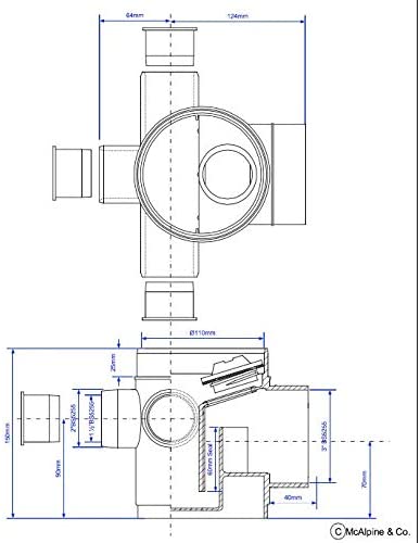 McAlpine Multi-Drain Concrete Ground Floor Gully MD100-3