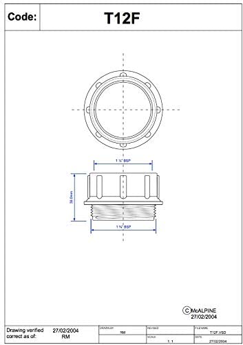 McAlpine 1̴_" x 1̴_" BSP Coupling T12F