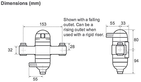 Rada 1.0.408.01.3 Exact 3 Mixing Valve, Chrome