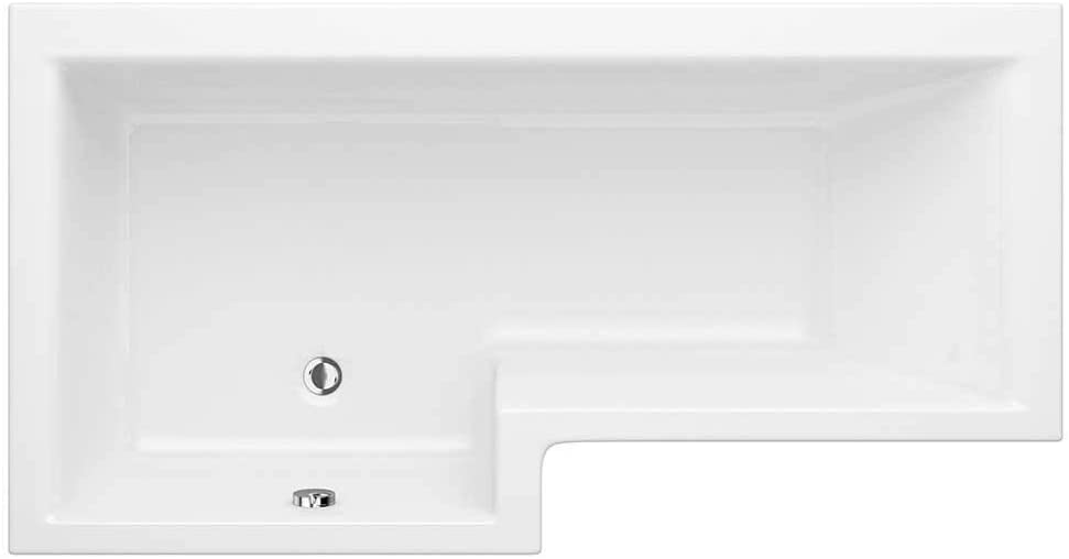 Synergy Elite L Shape 1675mm Left Hand Premier Finish Shower Bath