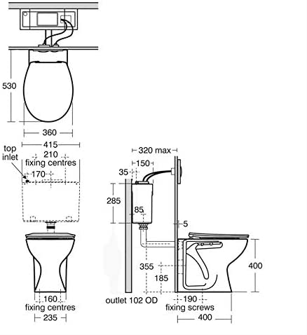 Armitage Shanks E897401 Sandringham 21 Back-to-Wall Toilet