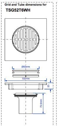 McAlpine 50mm Water Seal Trapped Gully TSG52T6WH