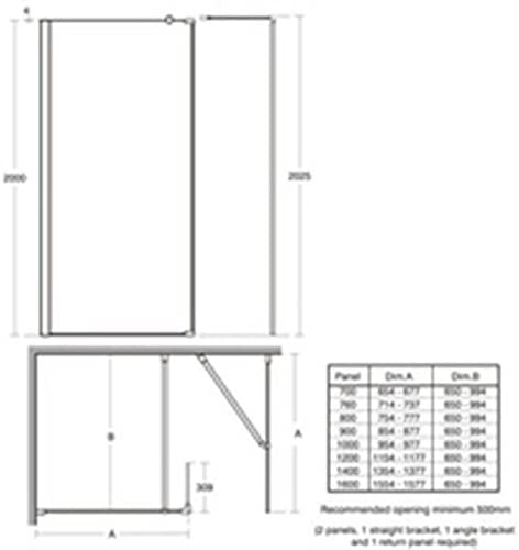 Ideal Standard L6230EO Silver Synergy Angle Corner Bracing Bracket,